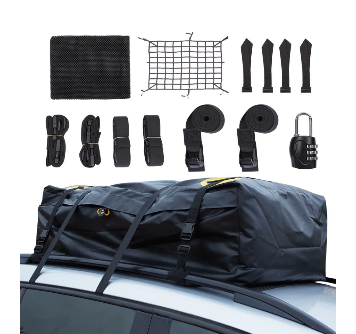 Alfa Gear Waterproof No Blow Off Car Roof Bag Cargo bag