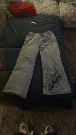 flared spider-man sweatpants