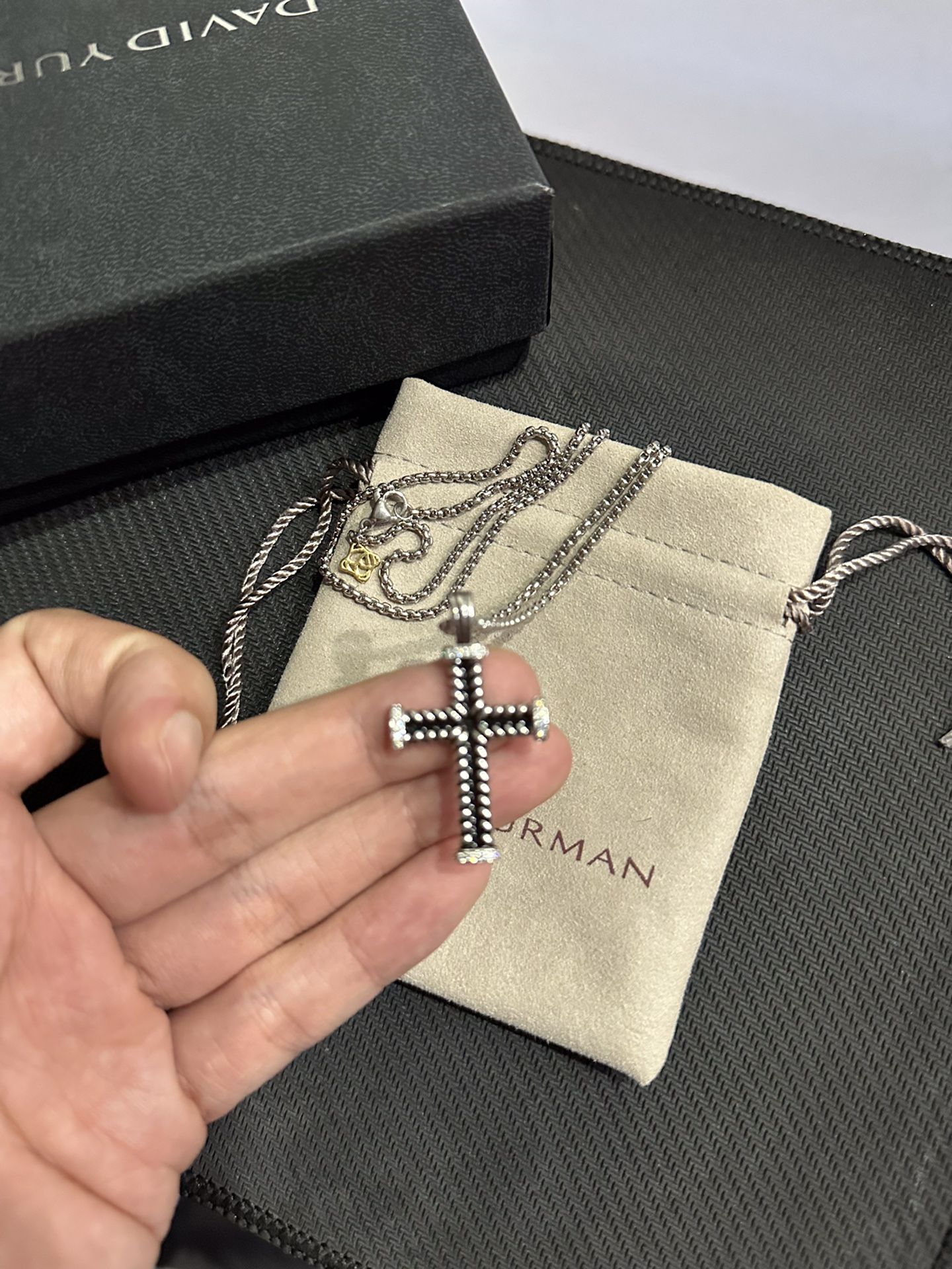 David Yurman Cross Pendant Necklace