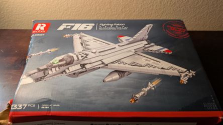Reobrix F-16 Fighter Jet Building Set 33027, 1337 PCS Military Airplane Model Kit