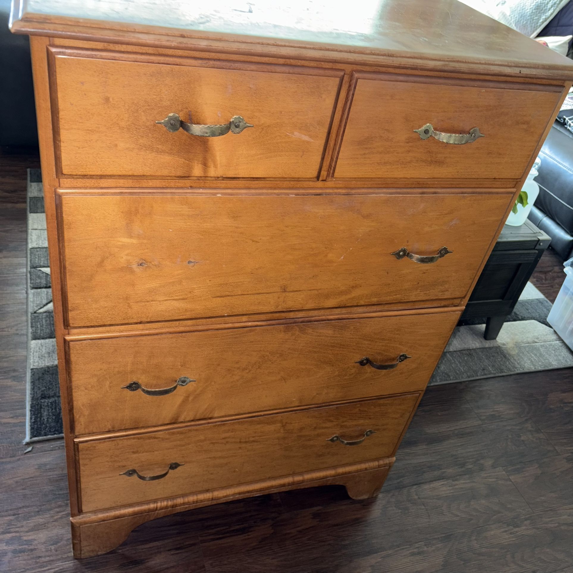Antique Solid Wood Dresser 32”x18.25”x45”