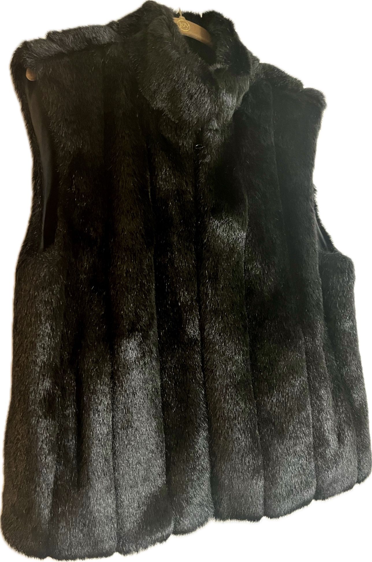 GIACCA GALLERY Faux Mink Fur Vest Reversible 