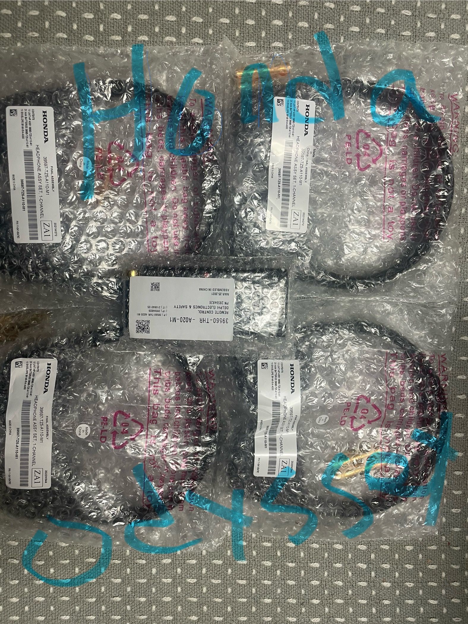 Honda Odyssey Honda Pilot Entertainment Headphones Remote