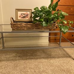 Wayfair Glass And Metal Coffee Table With Shelf