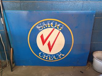 Smog check sign- in hemet