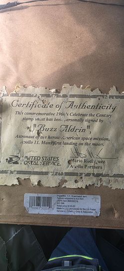 Apollo 11 frame authentic autograph
