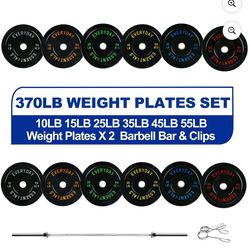 BalanceFrom Olympic Bumper Plate Weight Plates with Steel Hub