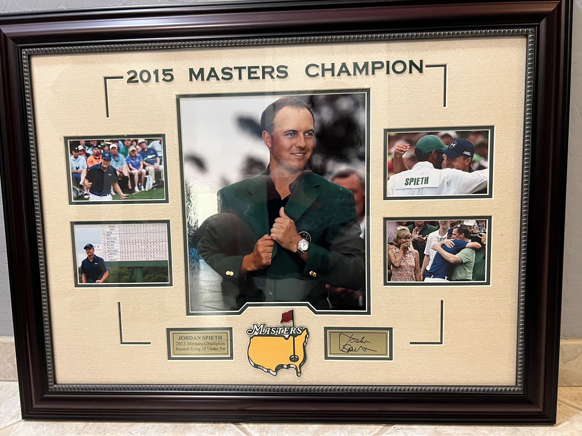 Jordan Spieth – 2015 Masters Champion Framed Collage (32.5” x 24.5”)