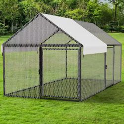 ❤️🔥 #D Metal Chicken Coop with Waterproof Cover