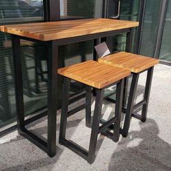 New 3pc Outdoor Patio Furniture Dining Bar Set