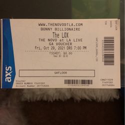 The Lox Concert Tickets