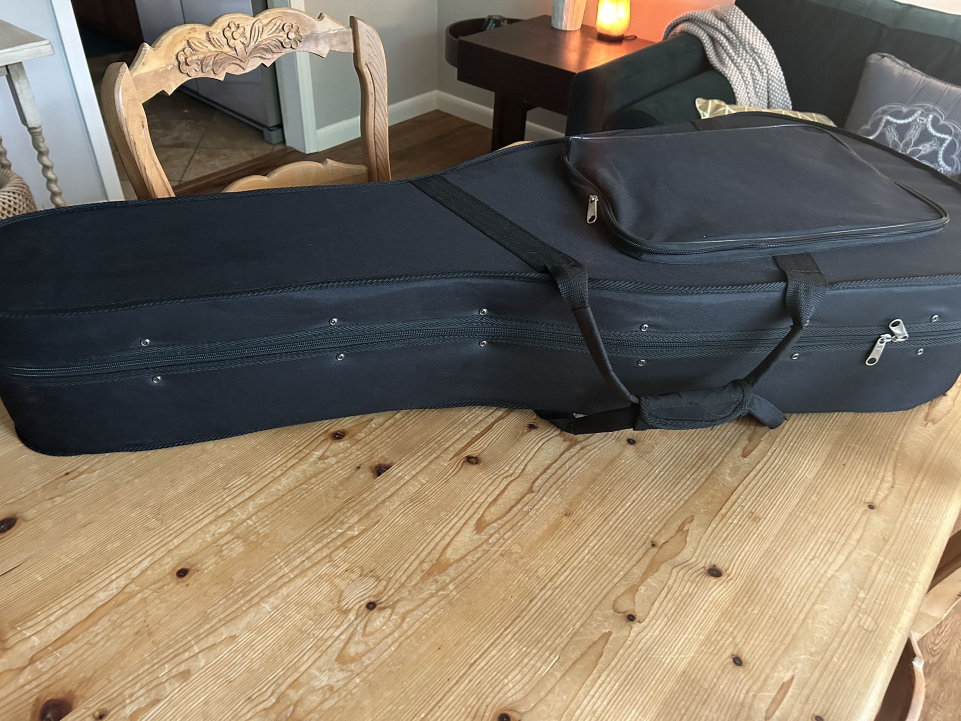 Full-Size Folk Guitar Case (Size 4/4) - Baby Blue Velvet 