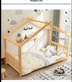 Twin size house bed