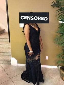 Navy Blue Prom Dress