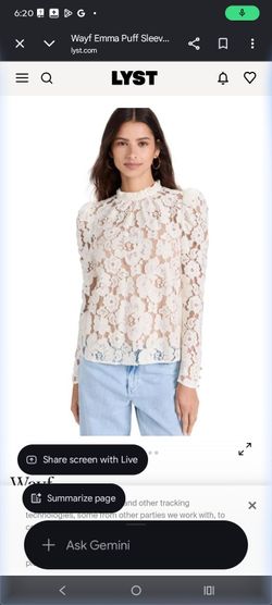 Lace blouses from Wayf.