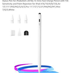 Stylus Pen for iPad(2025-2018), 13 mins Fast Charge Pencil with Tilt