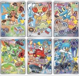 Pokemon First Partner Series 3 Partial 6 Card Set Illustration Rare Promo Holo