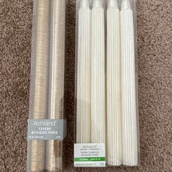 Iridescent/Pearl And Copper Taper Candles