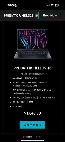 2024 Acer Predator Gaming Laptop