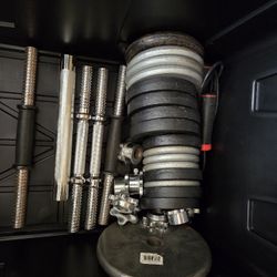 Barbells with connector to make it one
