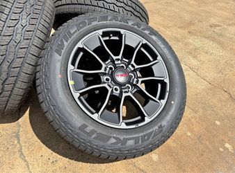 20" TOYOTA TUNDRA TRD SEQUOIA 2022-2027 OEM BLACK WHEELS RIMS FALKEN 265/60/20