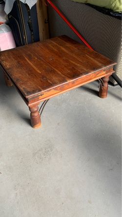 Antique Hand Crafted Wood Coffee Table