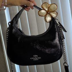 Coach Leather Black Bag ~ Carmen Mini Purse 