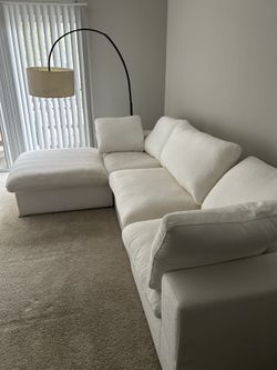 White Sofa Cloud Couch -4 pieces