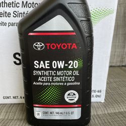 Genuine Toyota 0W20 Premium Full Synthetic Motor Oil 