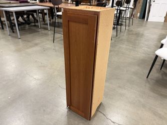 Cinnamon Maple Finished 42×12 Narrow Solid Wood Upper Cabinet with Right Hand Outswing Door