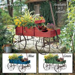 Decorative Wagon Plant Holder
