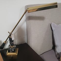 Gold desk lamp w/marble base