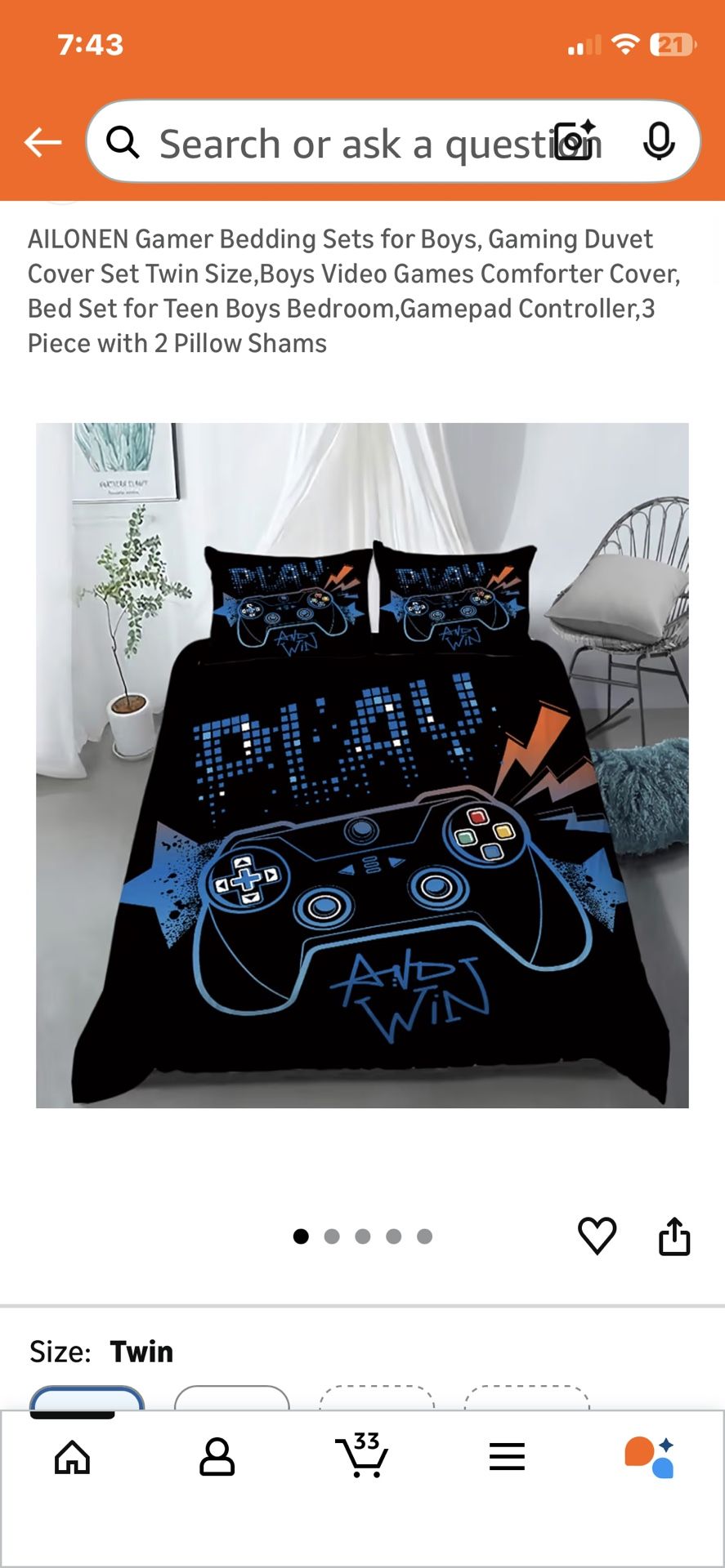 Gamer Bedding Set