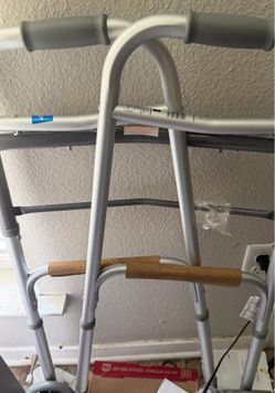Folded up walker with wheels