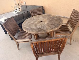 Patio table teak set