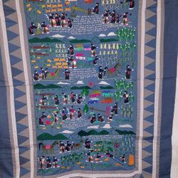Hmong Pictorial Neeblepoint Tapestry
