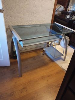 Desk with Removable Glass Top