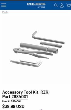 Polaris RZR accessory tool kit