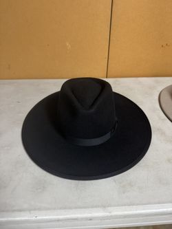 Brixton JO Rancher Cowboy Felt Hat – Black (Size L)