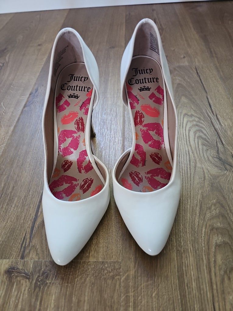 White Heels Size 6 1/2
