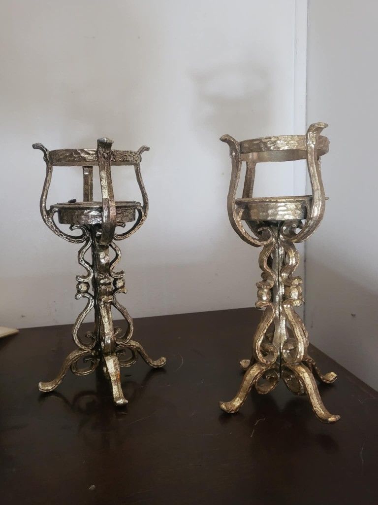Cast Iron Candle Holders