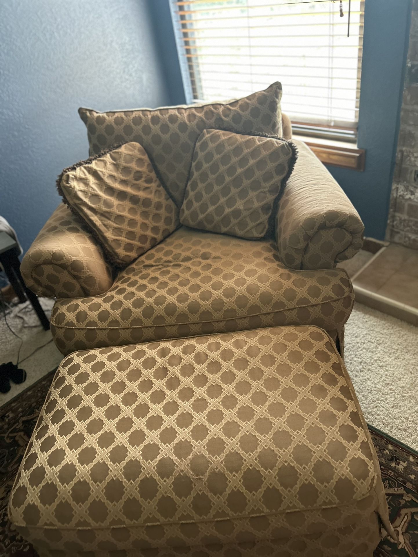 Couch, Chair, and Foot Rest 