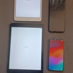 Iphone 11, 2 Ipads & Unknown Samsung FOR PARTS