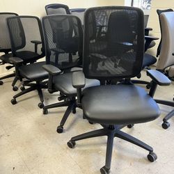 $175.00 Each : One AllSteel Mesh Back Task Arm Chairs, Vinyl Seat
