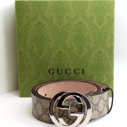 Authentic Men's Gucci Belt GG Supreme Belt 110CM Size 44  with Box