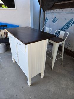 Kitchen Island With Two Barstools