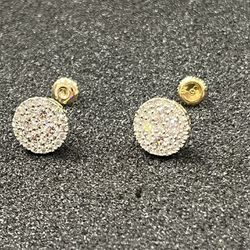 14k Gold Earrings 3.6 Grams Apx 1.5 Ctw In Diamonds 835843-1