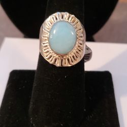 Genuine Larimar Ring