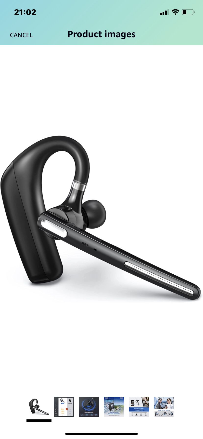 Bluetooth Headset - Wireless Headset with Microphone Noise Cancelling 90 Days Standby/110H Talktime, Bluetooth Earpiece for Cell Phone/PC Tablet/Lapto