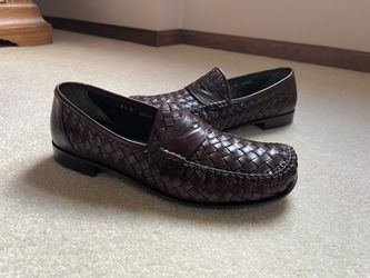 Donald J Pliner Men Dress Loafer/Slip-On (Espresso-Woven; Size 9.5)